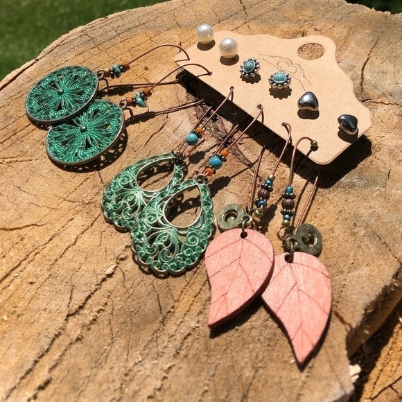 𝅺bohemian Style Set of Earrings - Picture 5 of 8